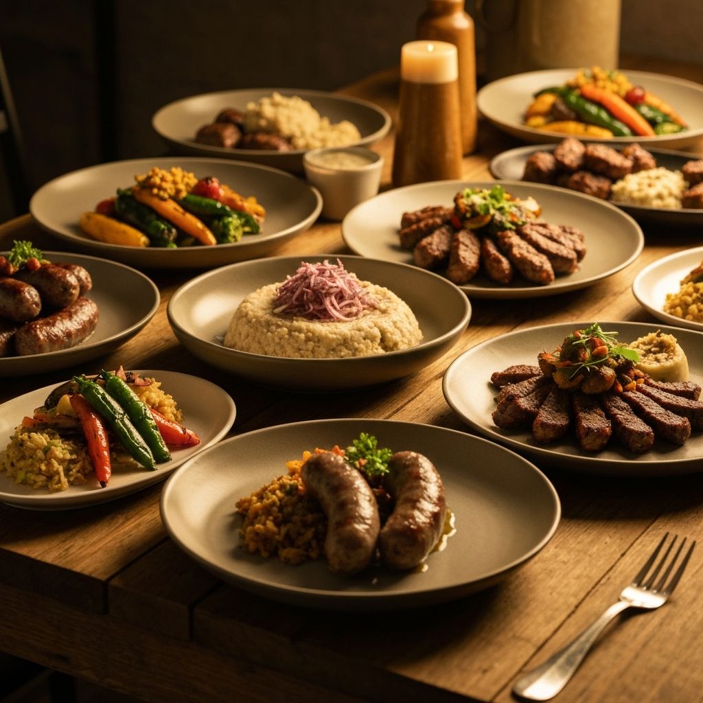 Elegant catering presentation